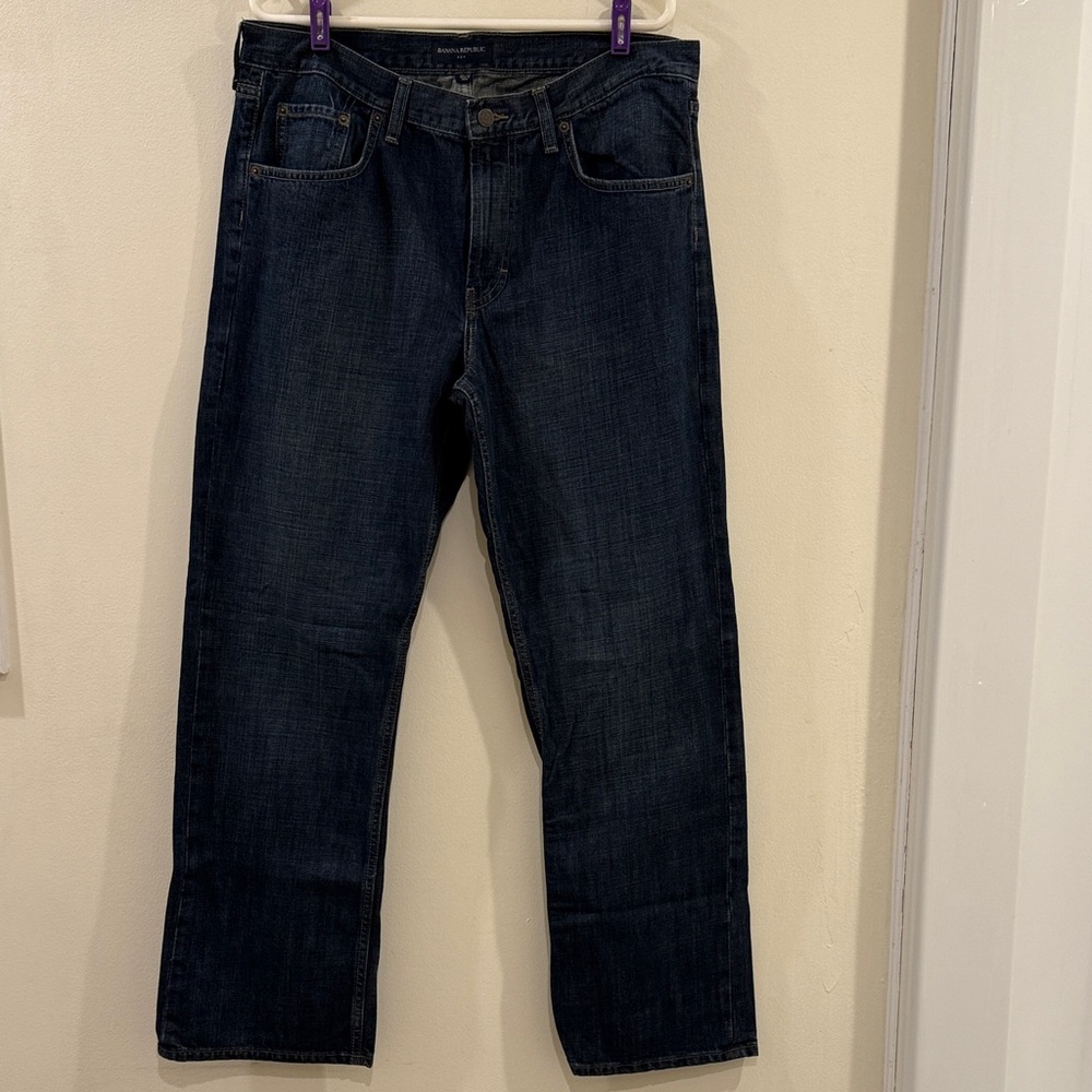 Banana Republic Men's Deep Indigo Relaxed Jeans
